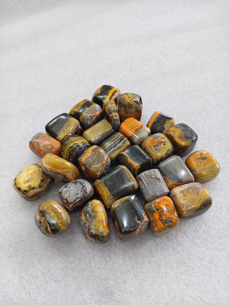 Natural Bumble Bee Jasper Tumbled Stones