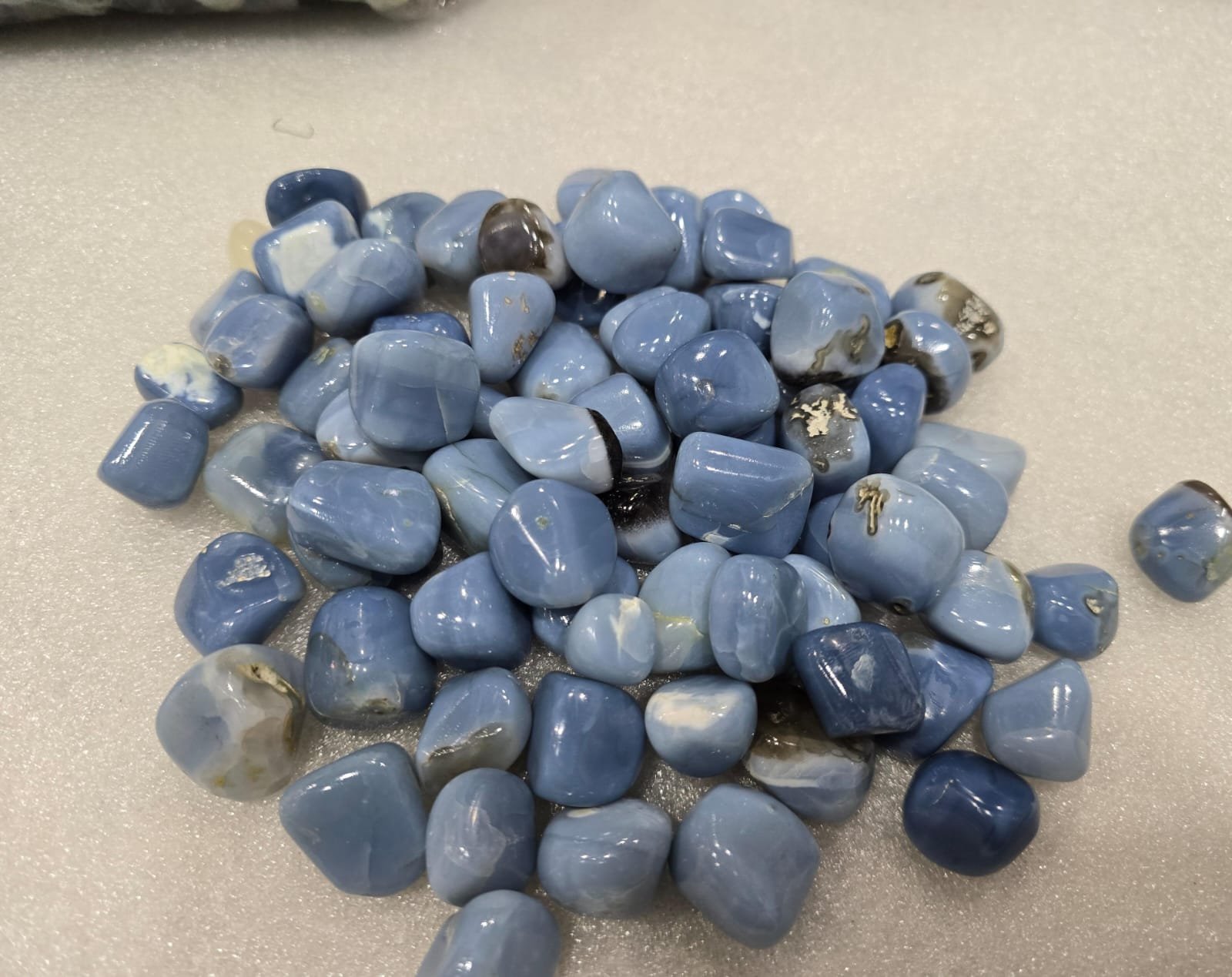 Blue Opal Tumbled Stones