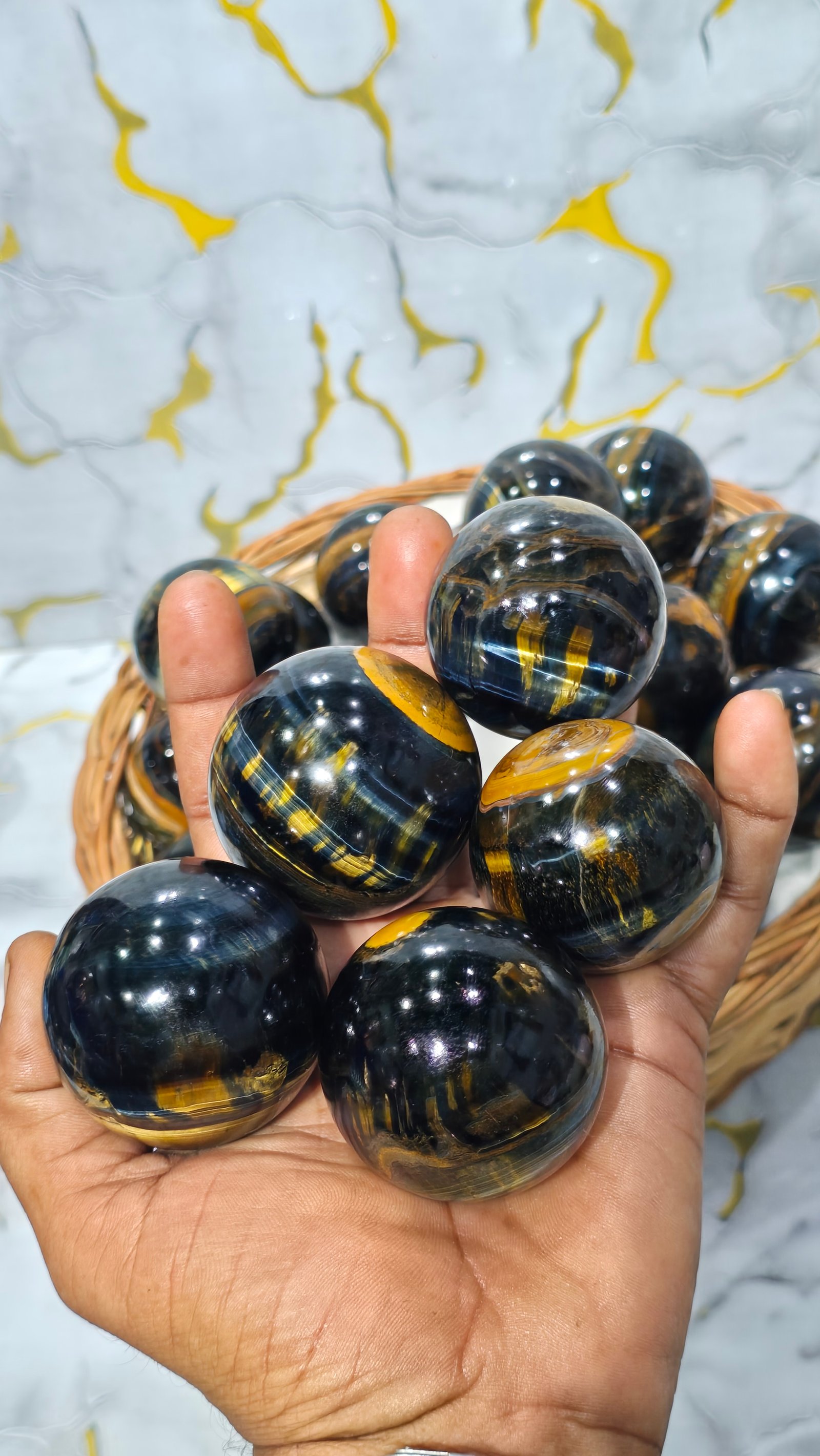 Natural Blue Tiger Eye Sphere