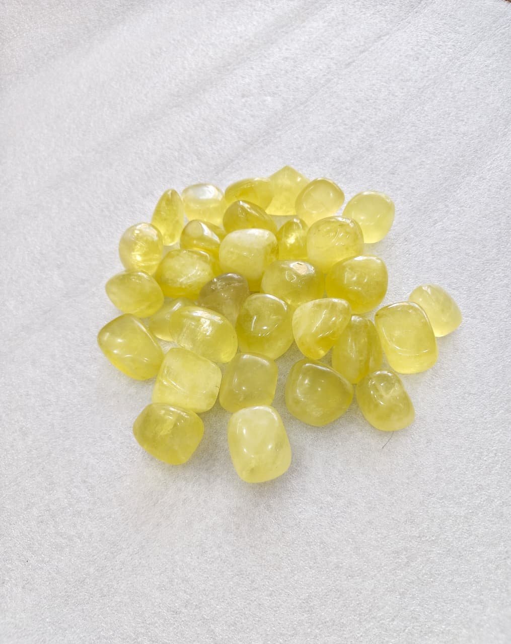 Natural Lemon Quartz Tumbled Stones