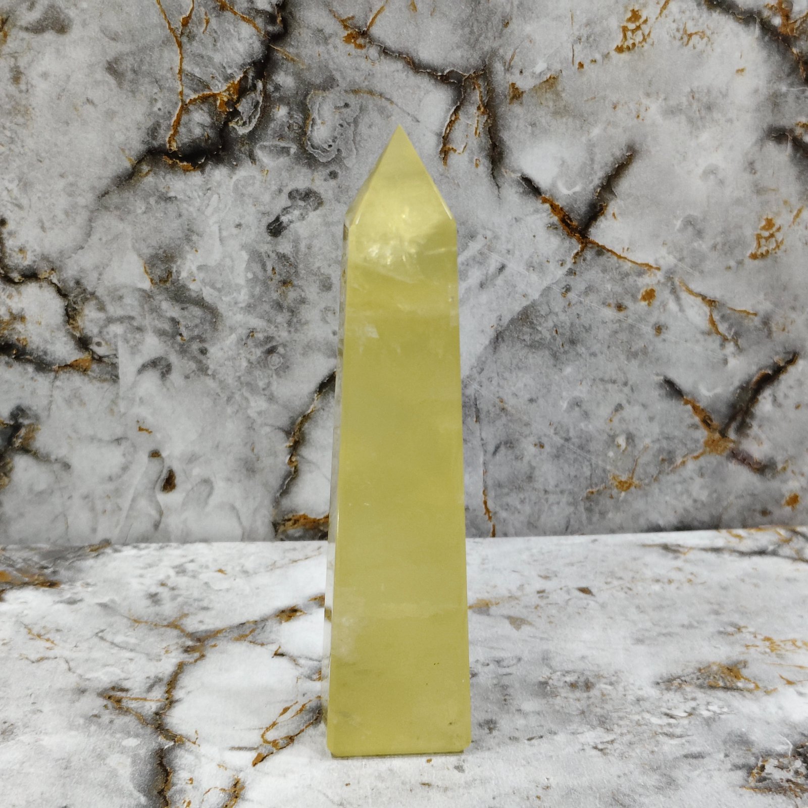 Natural Lemon Quartz Tower – Polished Crystal Point