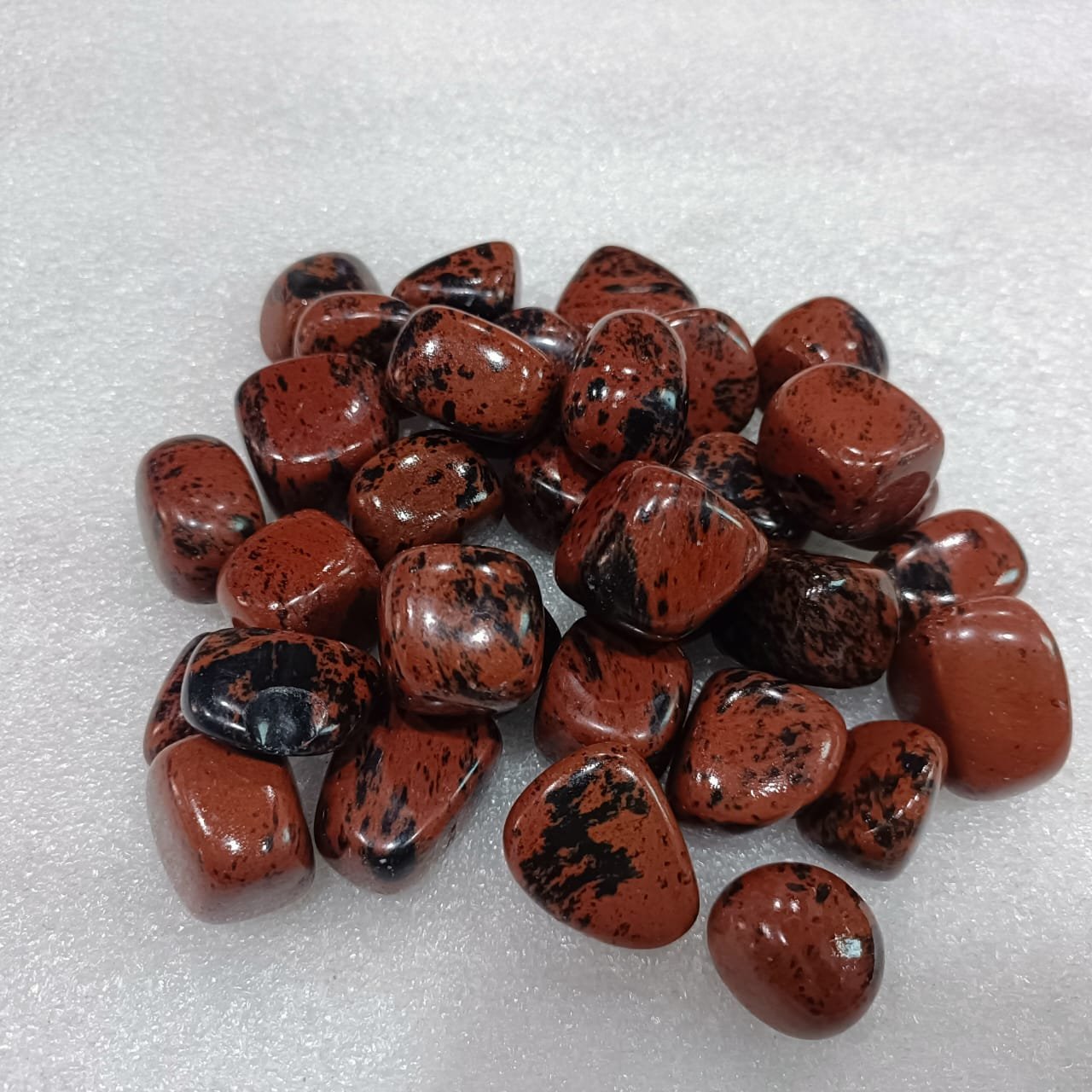 Natural Mahogany Obsidian Tumble Stones – Brown & Black Volcanic Glass