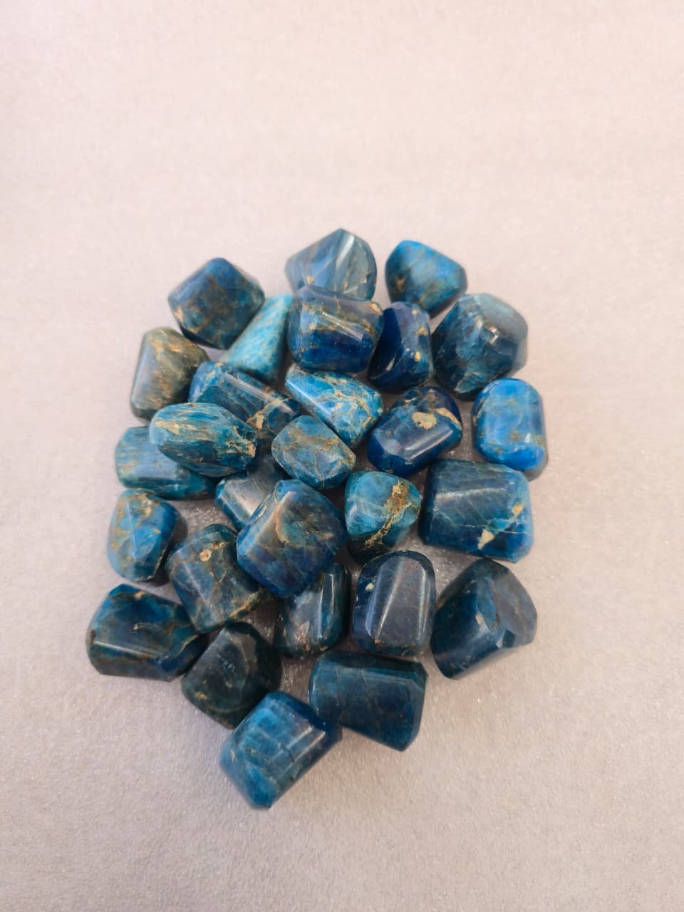 Natural Blue Apatite Tumbled Stones