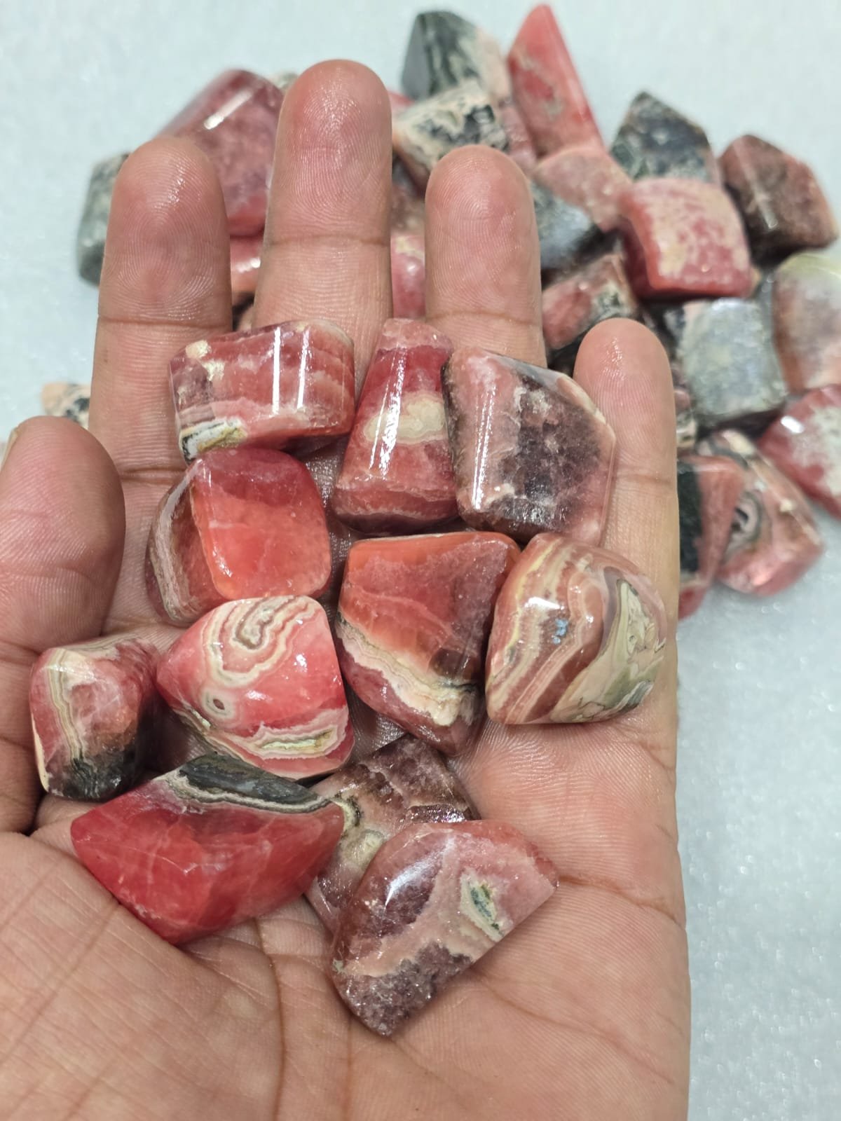 Natural Rhodochrosite Tumbled Stone