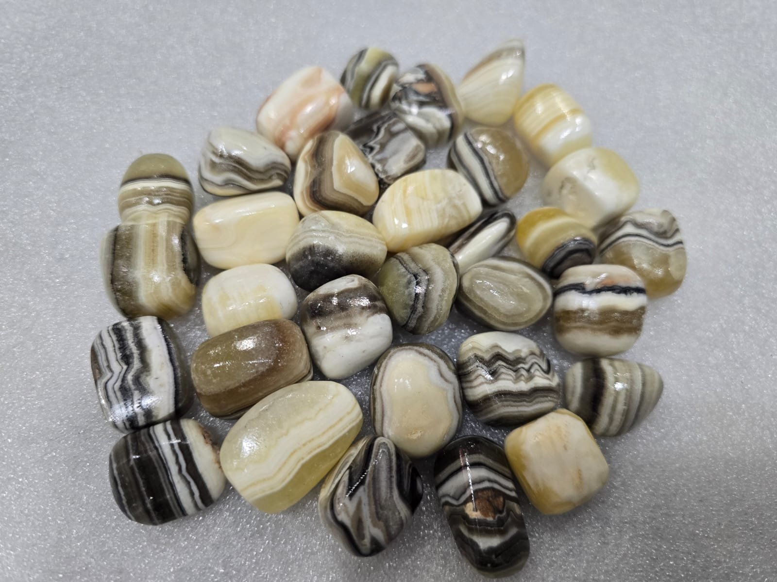 Zebra Calcite Tumbled Stones